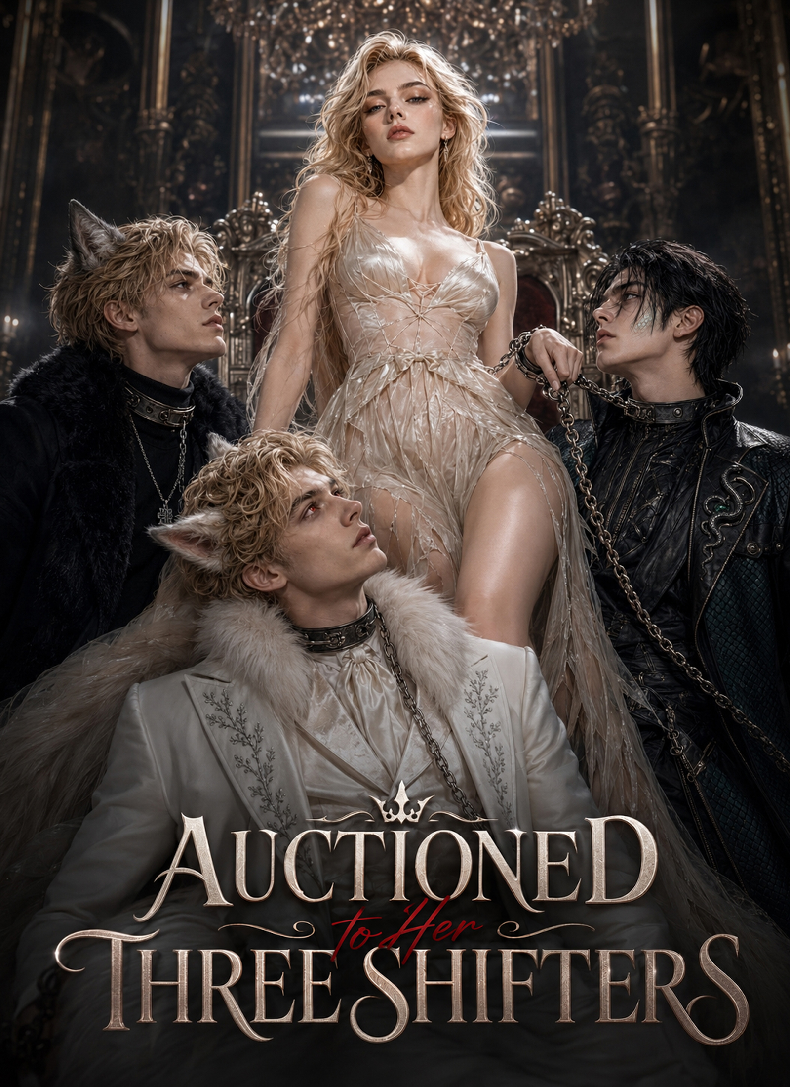 Auctioned to Her Three Shifters